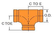 Fig. 7460 Fire-Rite® Short Pattern Tee 4"