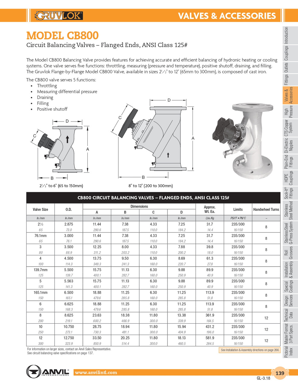 Model CB800 Circuit Balancing Valve 5"