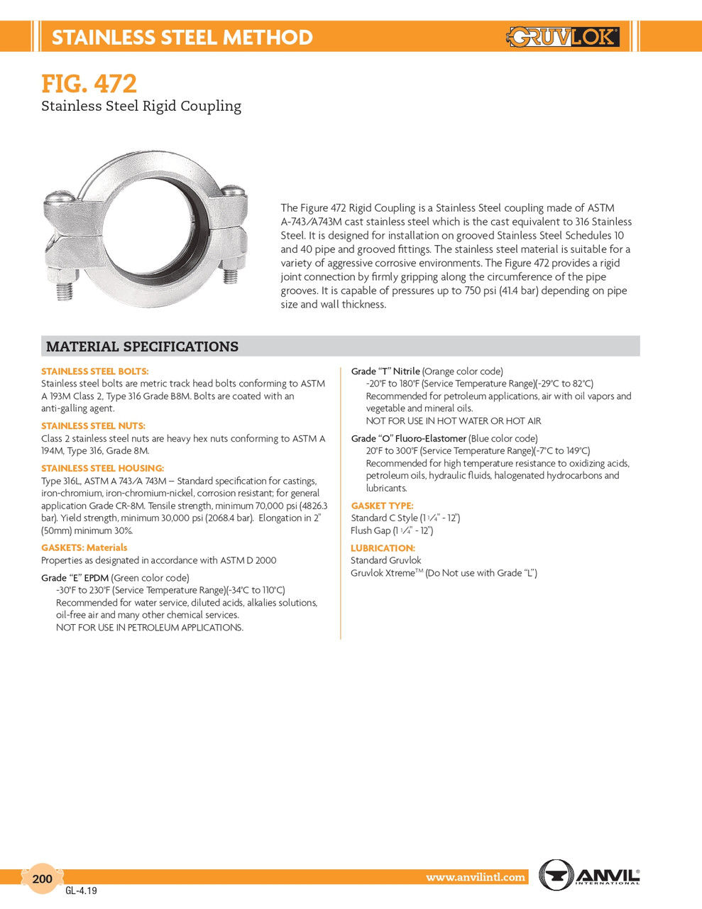 Fig. 472 Stainless Coupling 2"