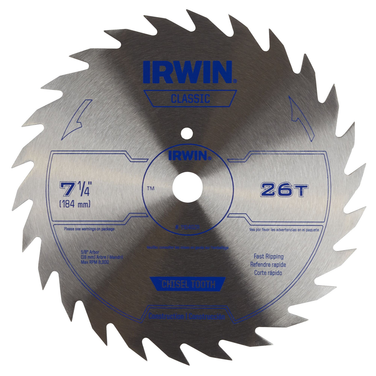 5 Pc. 7-1/4" 26T Classic Series Circular Saw Blade   11040ZR