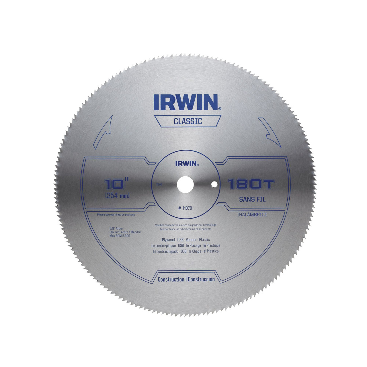 5 Pc. 10" 180T Classic Series Circular Saw Blade    11870