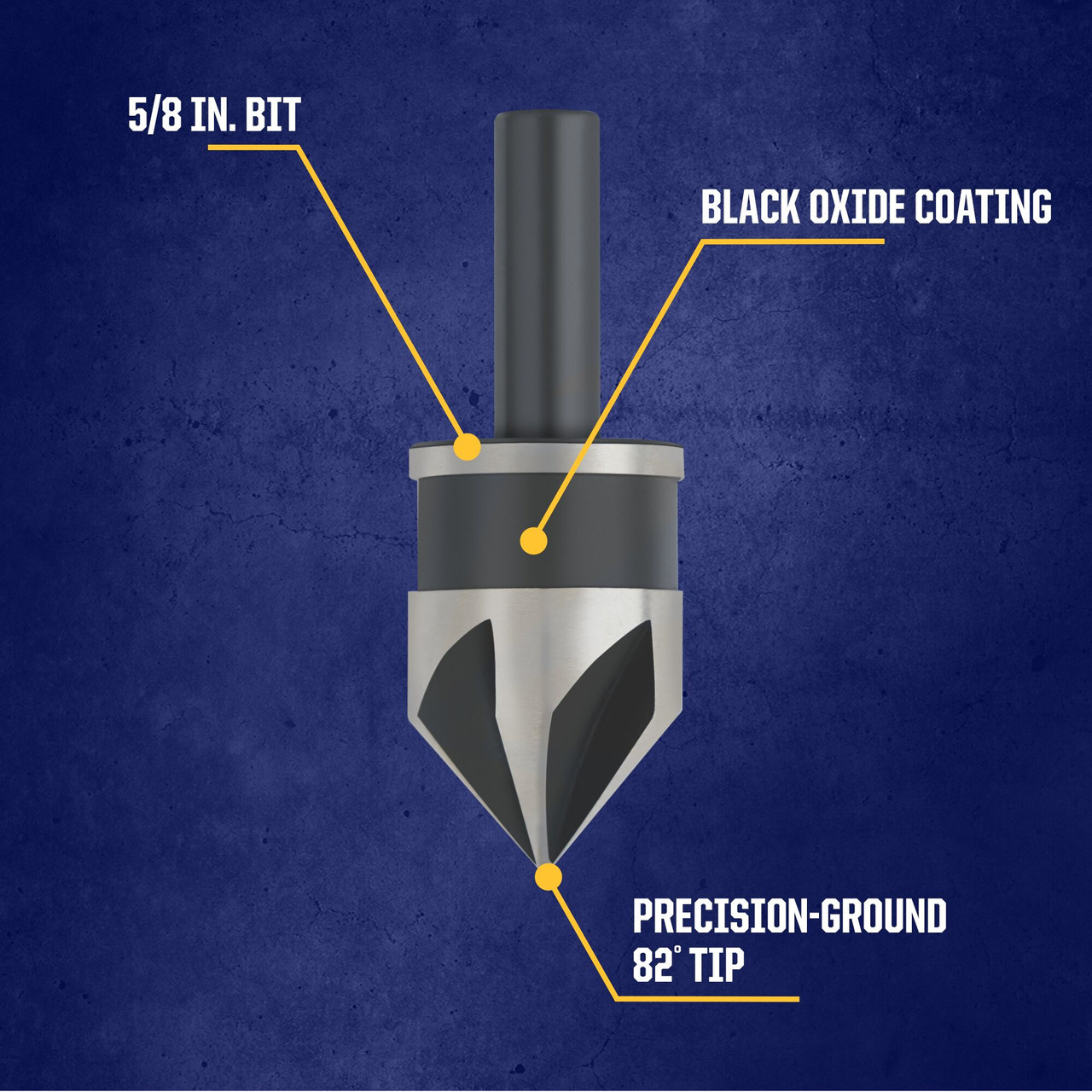 5/8" 82° High Speed Steel Countersink Bit   12412