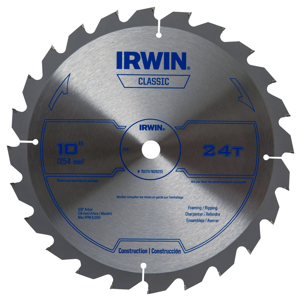 5 Pc. 10" 24T Classic Series Circular Saw Blade   15070