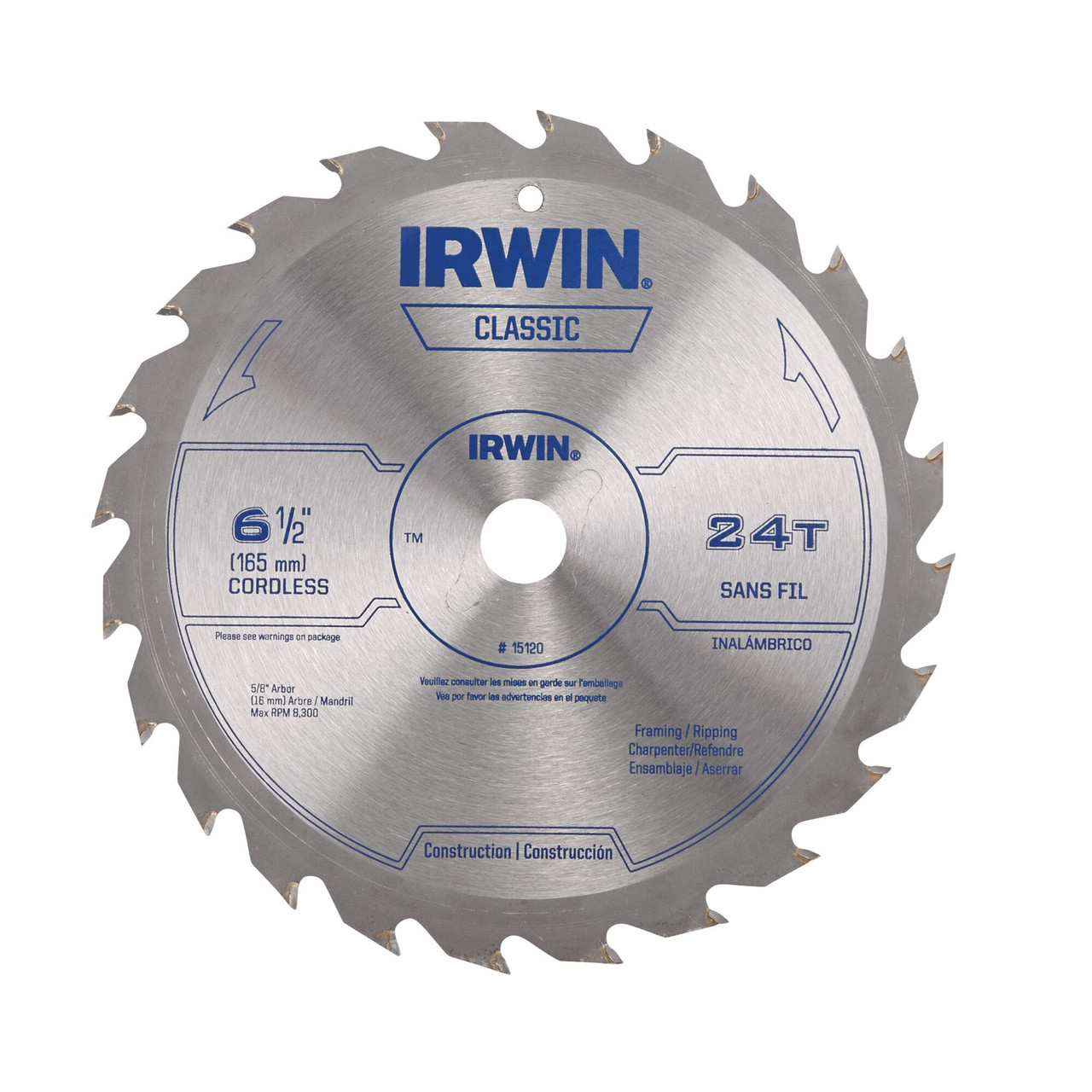 6-1/2" 24T Classic Series Carbide Circular Saw Blade   15120
