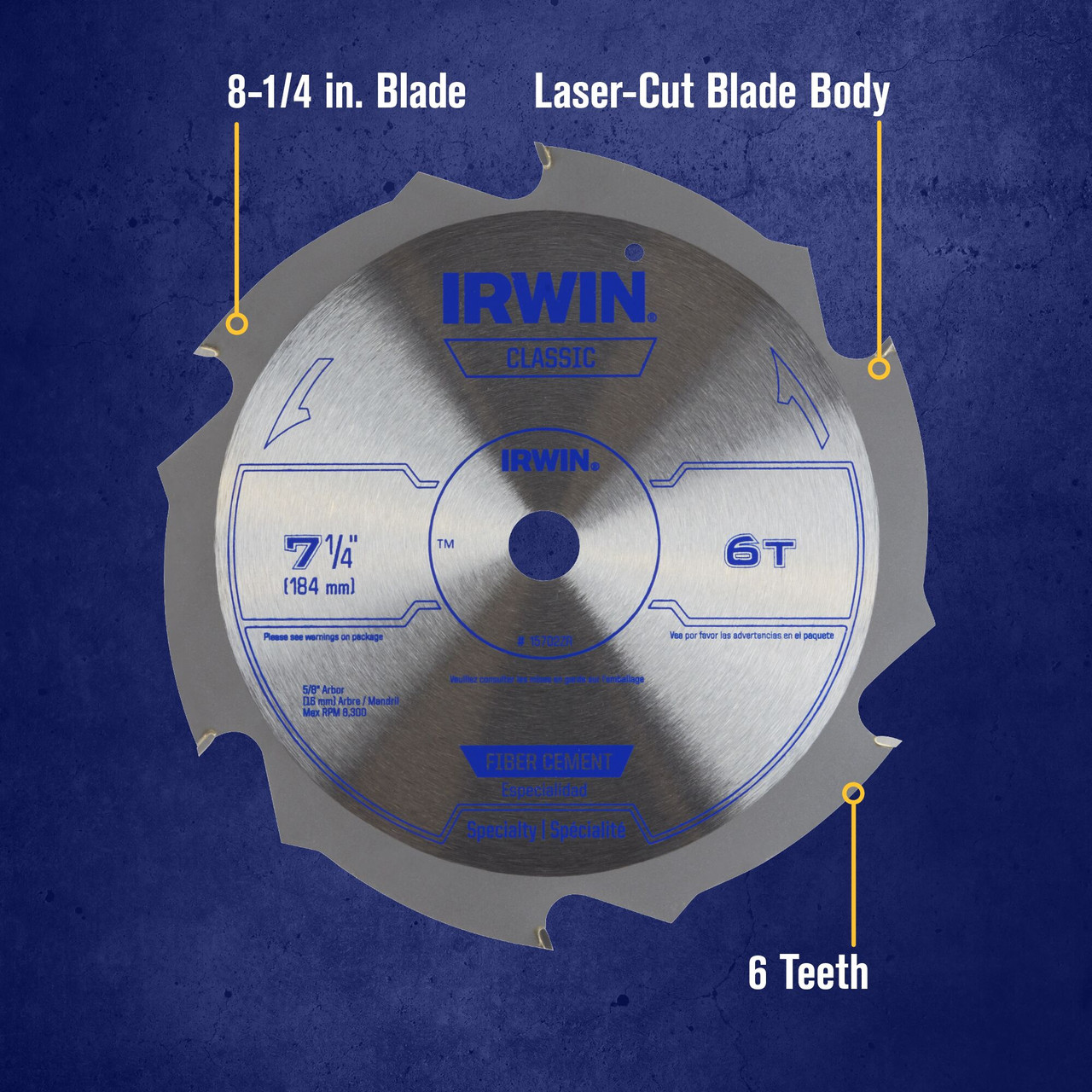7-1/4" 6T Specialty Series Fiber Cement Circular Saw Blade   15702ZR