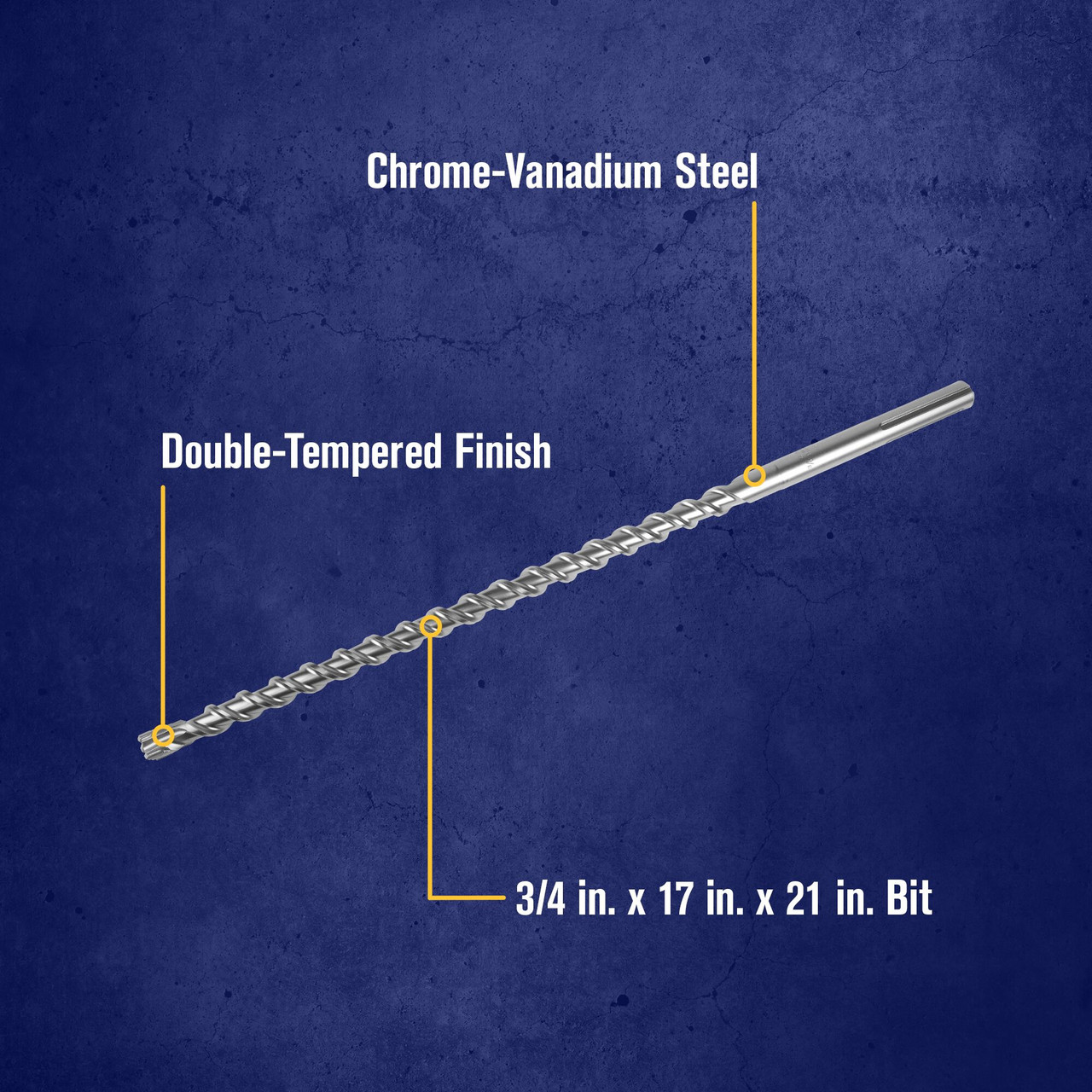 3/4 X 17 X 21" 4-Cutter SDS-MAX® Hammer Drill Bit   323010