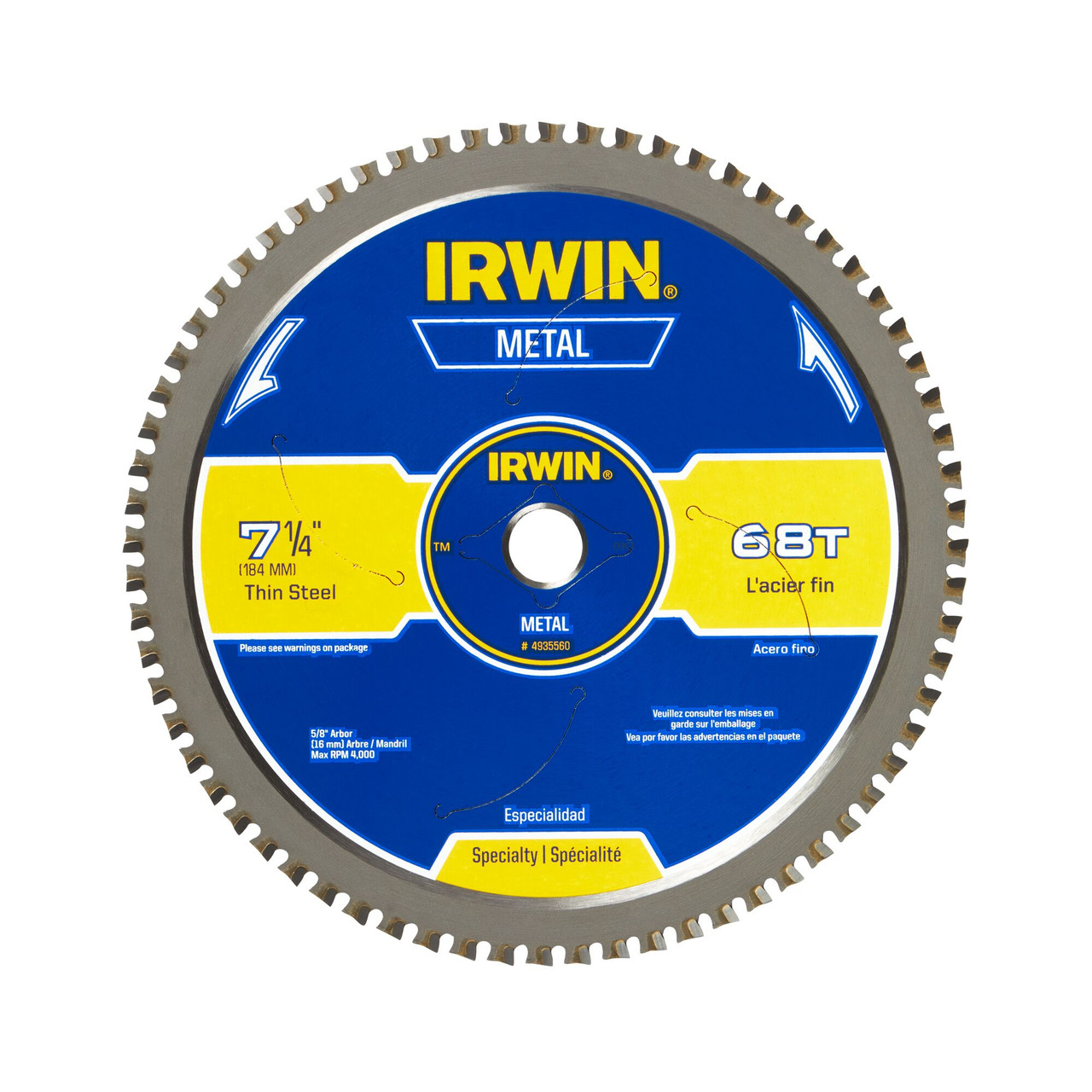 7-1/4" 68T Metal Cutting Circular Saw Blade   4935560