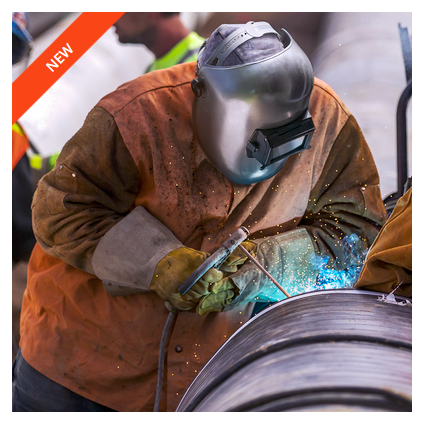 Jackson® 280PL Series Flip Front 2 x 4¼" Lens Welding Helmet - 370 Speed Dial® Headgear - Silver  14311