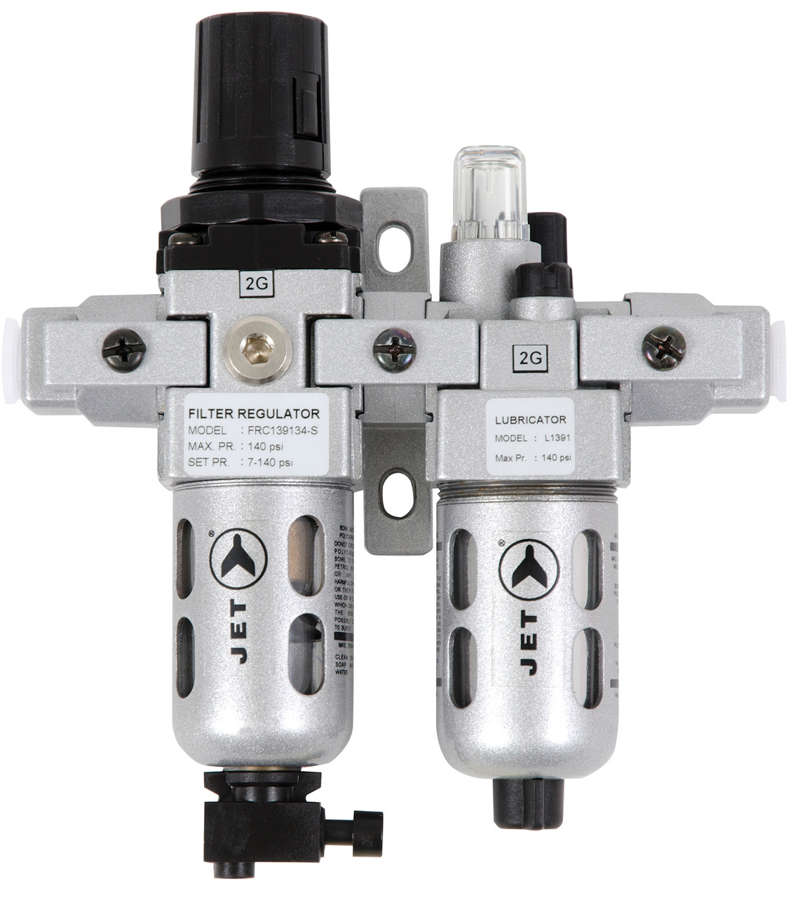 2 Pc. 1/4"-18 NPT Air Filter - Regulator - Lubricator Combo (Mini) 408801