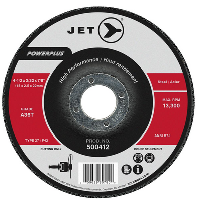 4-1/2 x 3/32 x 7/8" A36T POWERPLUS T27 Cut-Off Wheel  500412