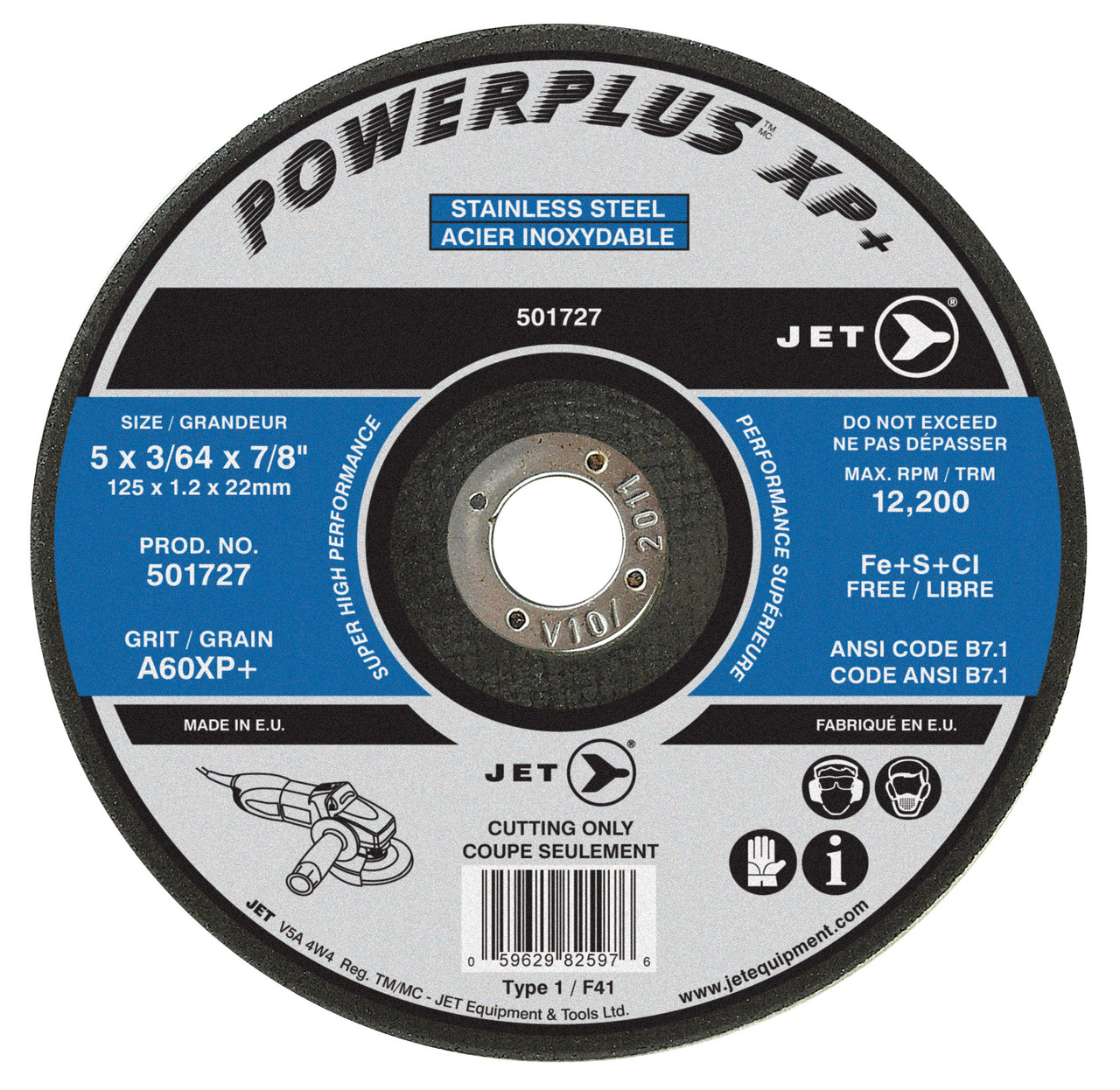 4-1/2 x 3/64 x 7/8" A60XP+ POWERPLUS XP+ T1 Cut-Off Wheel 501722