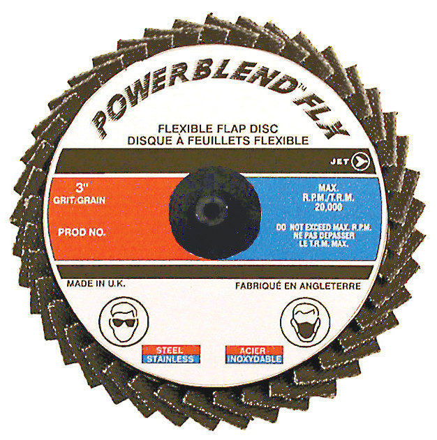 2" Z40 POWERBLEND FLX Flexible Mini-Mite Roll-on Flap Disc  502061