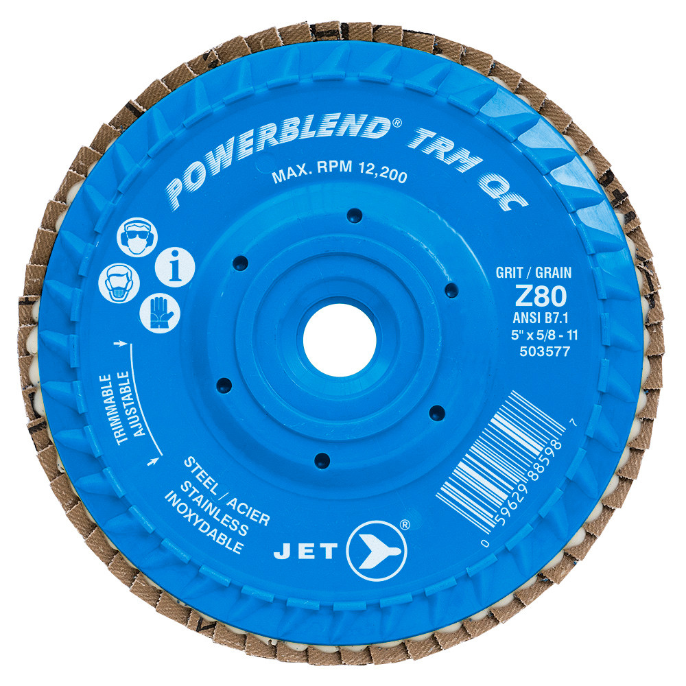 5 x 7/8" Z80 POWERBLEND TRM QC T27 Trimmable Zirconia Flap Disc  503577
