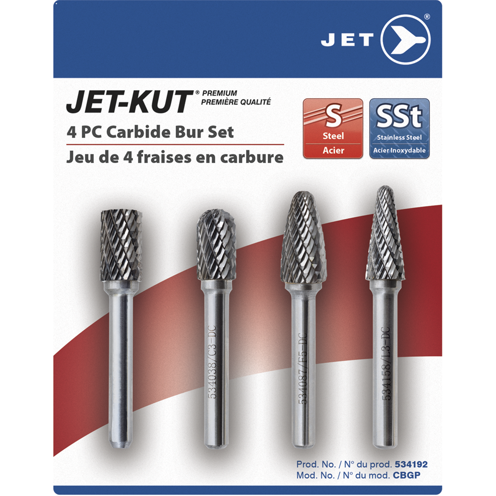 4 Pc. JET-KUT® GP Carbide Burr Set 534192