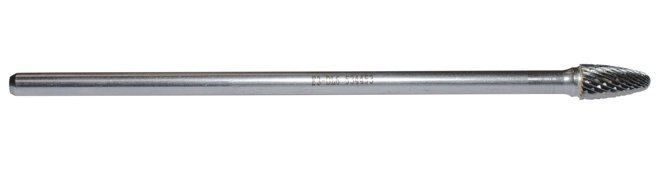 3/8 x 6" JET-KUT® Long Shaft Tree Shape Bur (Radius End)  534453