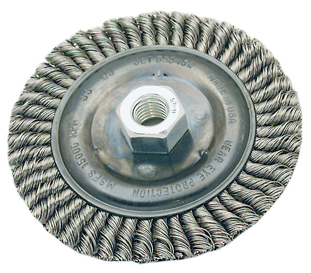6 x 1/4 x 5/8"-11 NC Stainless Steel Stringer Bead Brush 553411