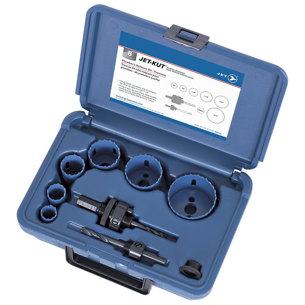 8 Pc. Plumbers Holesaw Kit w/Case 565205