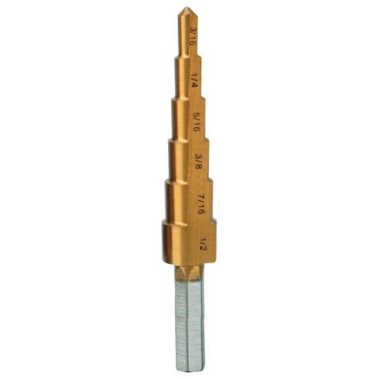 3/16 ~ 1/2" @ 6 Steps JET-KUT® Premium M35 HSS Step Drill 579204