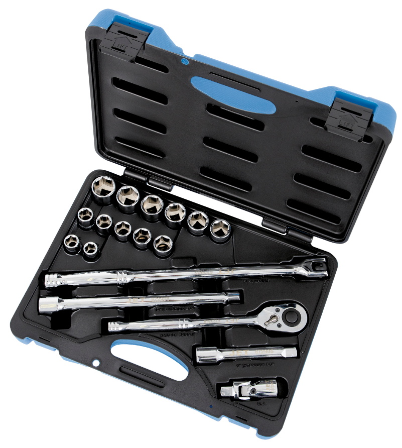 19 Pc. 1/2" Drive Metric Socket Wrench Set - 6 Point  600326