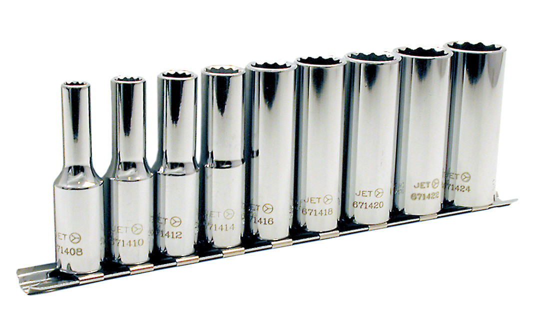 9 Pc. 3/8" Drive Deep SAE Socket Set - 12 Point  601229