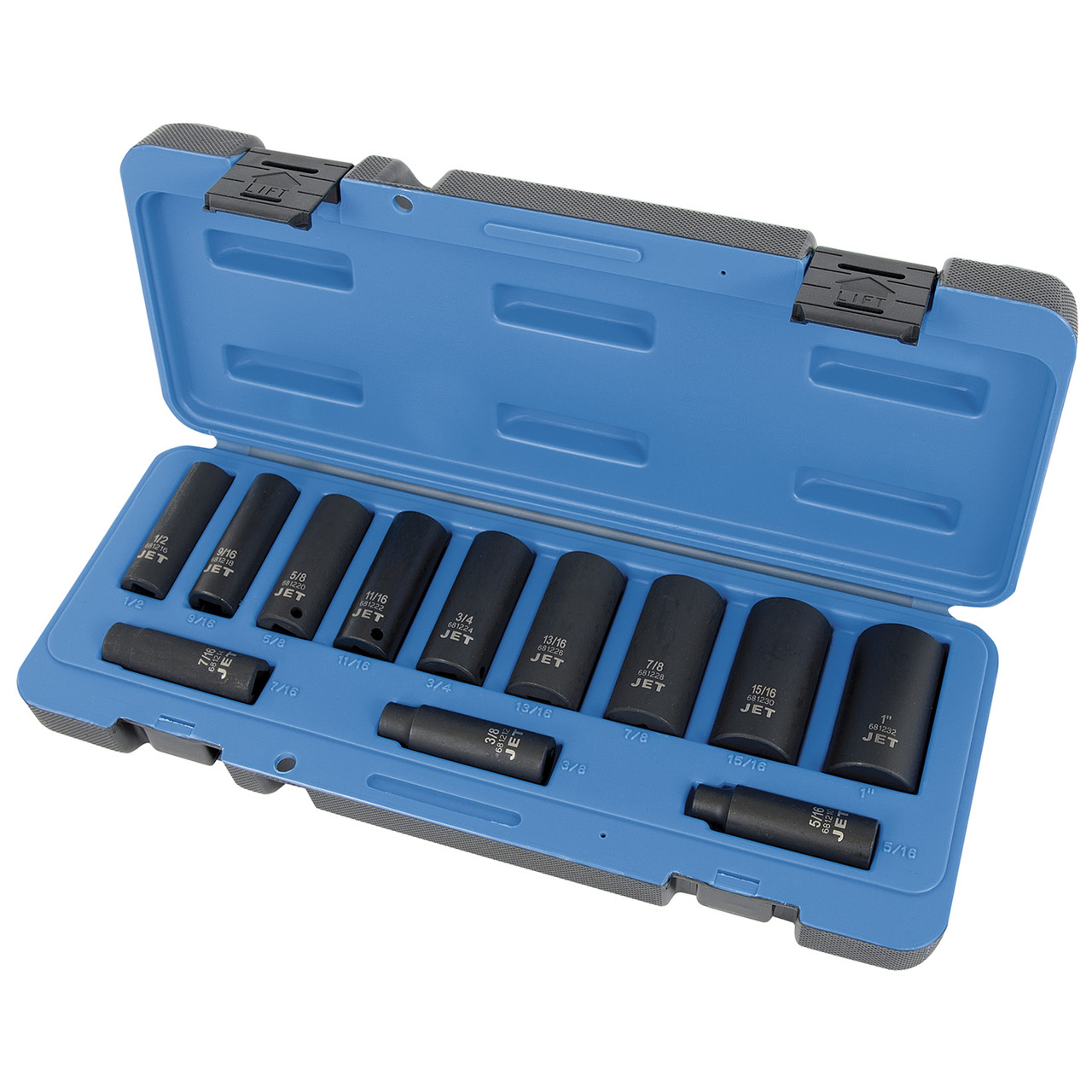 12 Pc. 3/8" Drive Deep SAE Impact Socket Set - 6 Point  610208