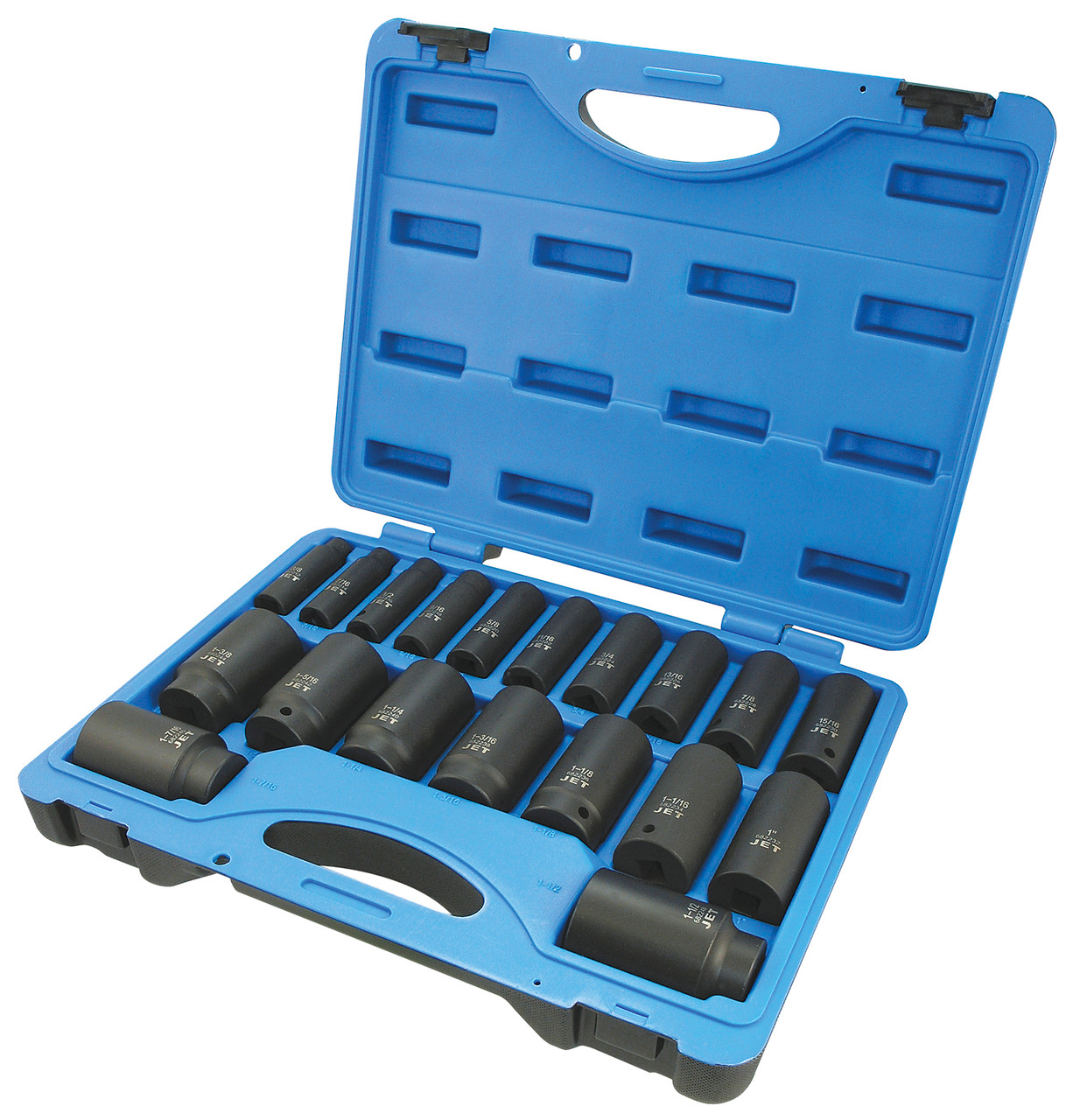 19 Pc. 1/2" Drive Deep SAE Impact Socket Set - 6 Point  610329
