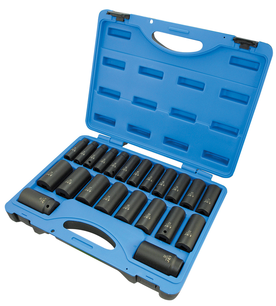 22 Pc. 1/2" Drive Deep Metric Impact Socket Set - 6 Point  610339