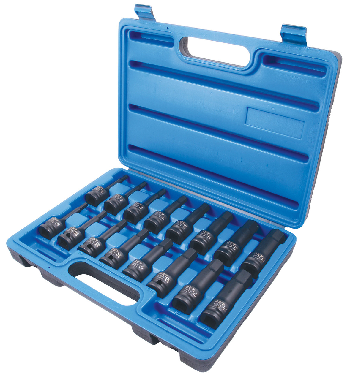 16 Pc. 1/2" Drive SAE/Metric Hex Bit Impact Socket Set 610340