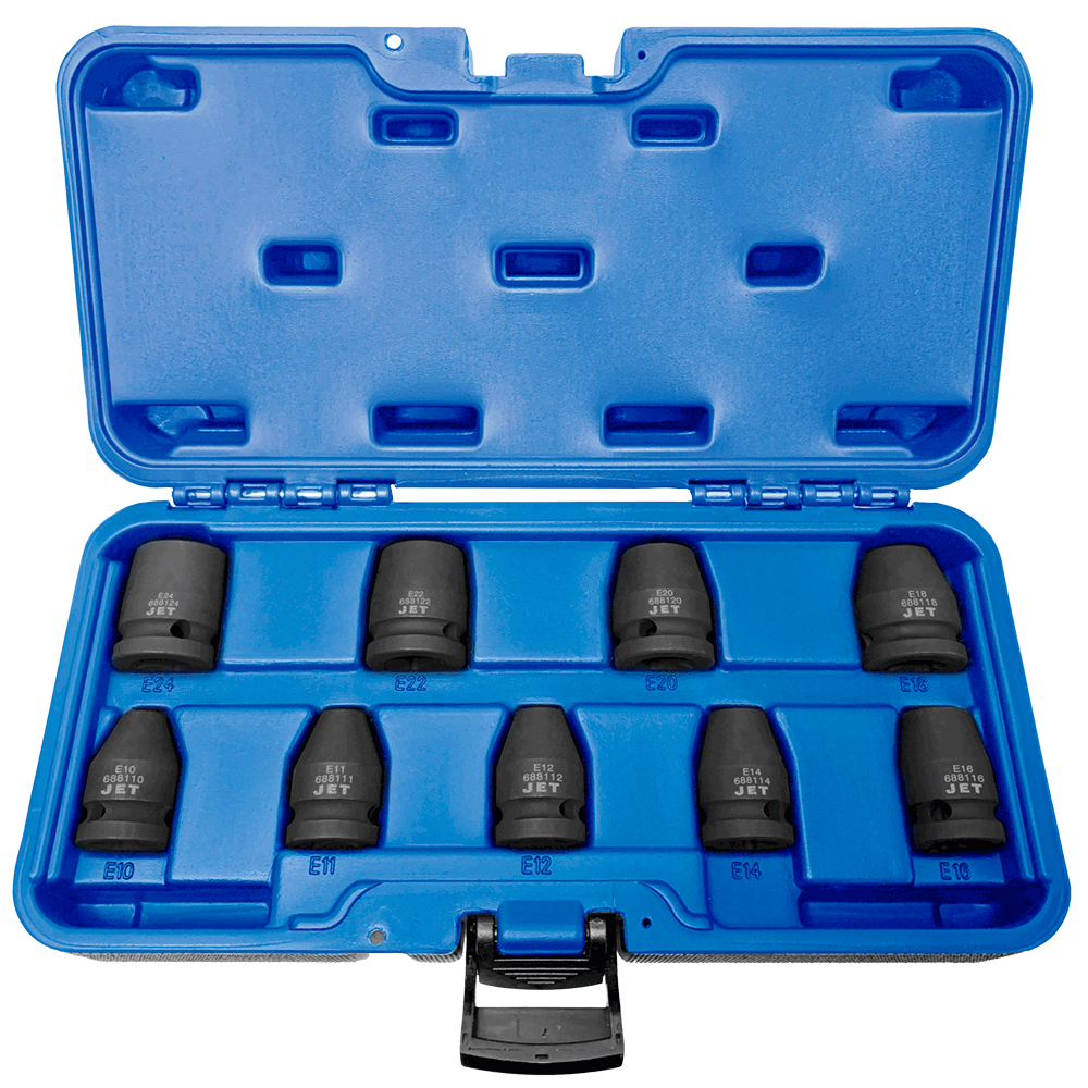 9 Pc. 1/2" Drive Regular External Torx® Impact Socket Set  610393