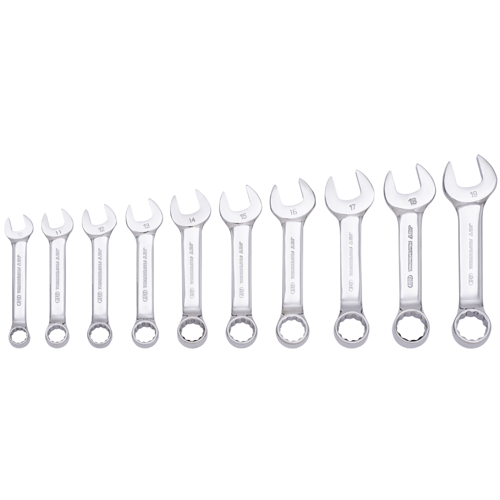10 Pc. Stubby Metric Fully Polished Combination Wrench Set 700192