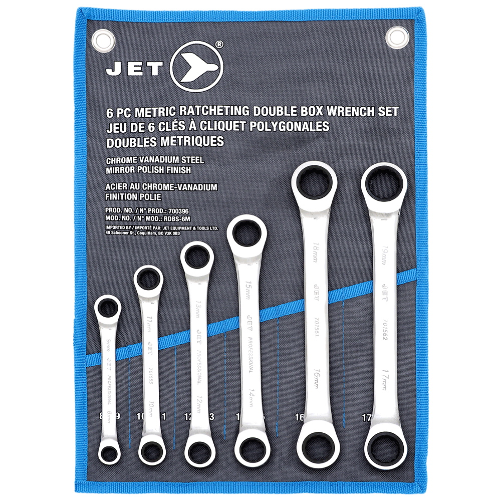 6 Pc. Long Metric Double Box End Ratchet Wrench Set  700396