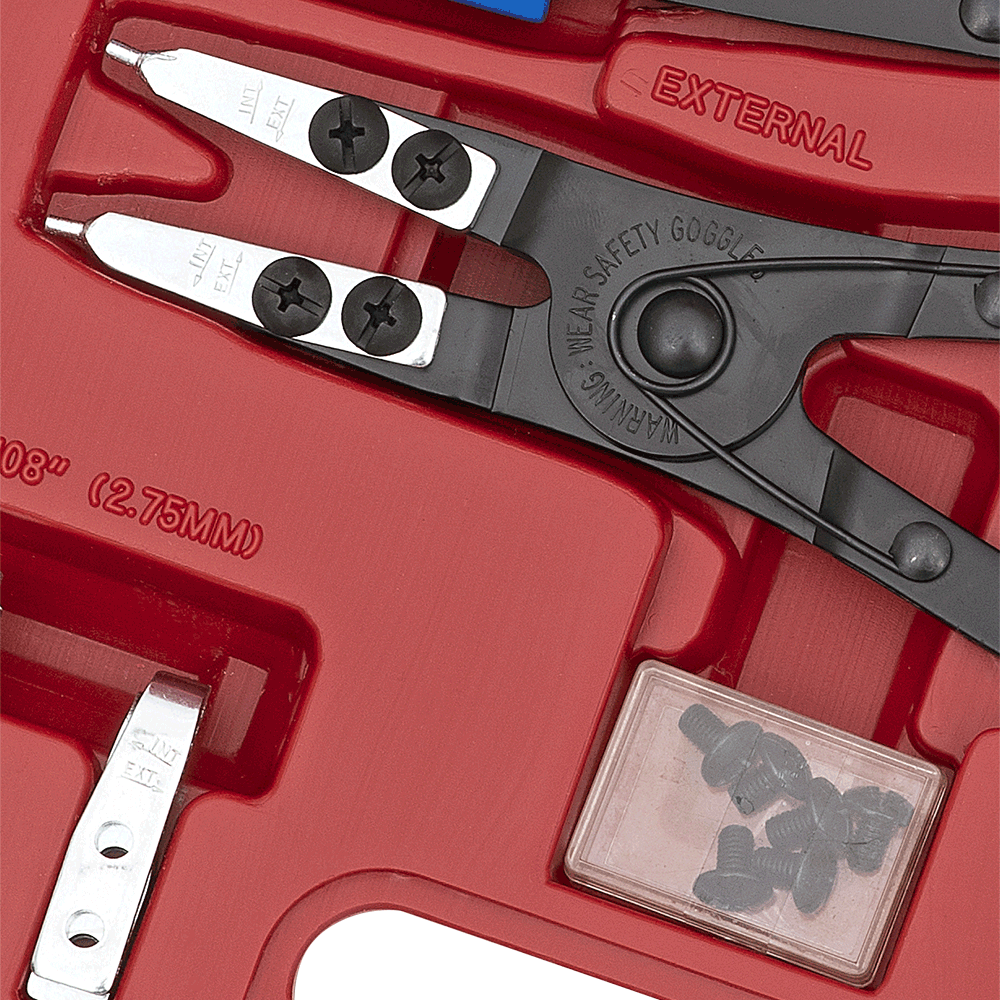 10 Pc. Ratcheting Snap Ring Plier Set  730355