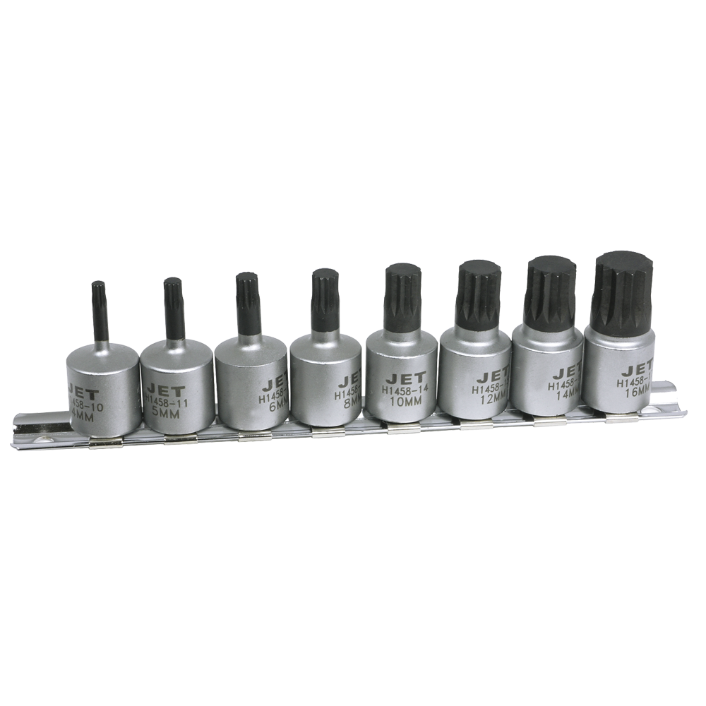 8 Pc. 3/8" Drive Chrome Triple Square Socket Set  H1458
