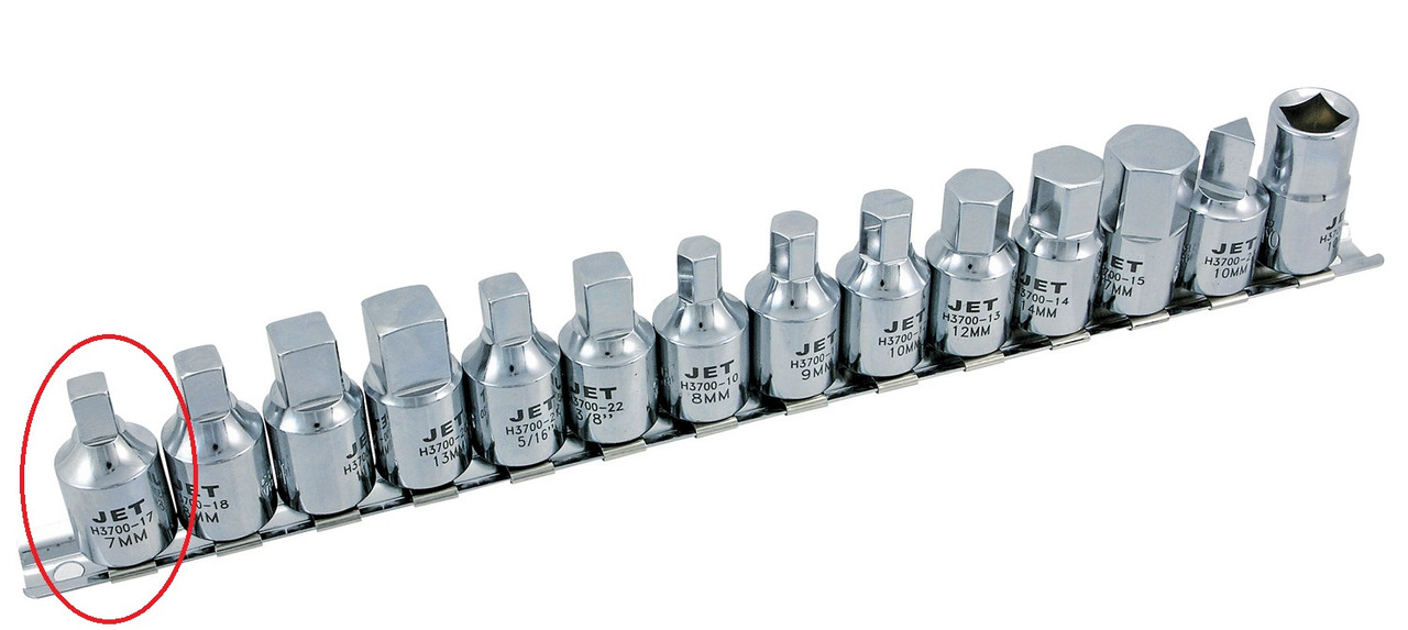 3/8" Drive x 7mm Square Oil Drain Plug Socket  H3700-17