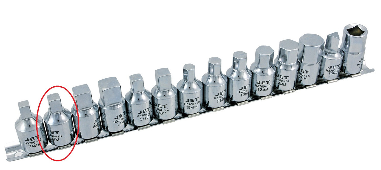 3/8" Drive x 8mm Square Oil Drain Plug Socket  H3700-18