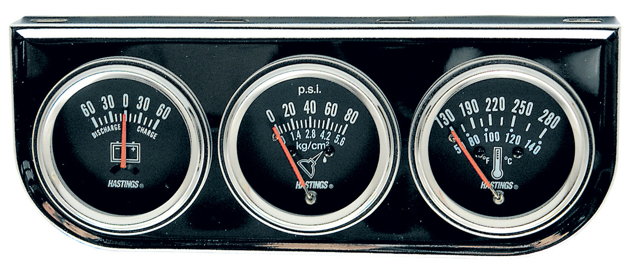 Triple Ammeter/Oil Pressure/Water Temperature Gauge Kit  HTA1308