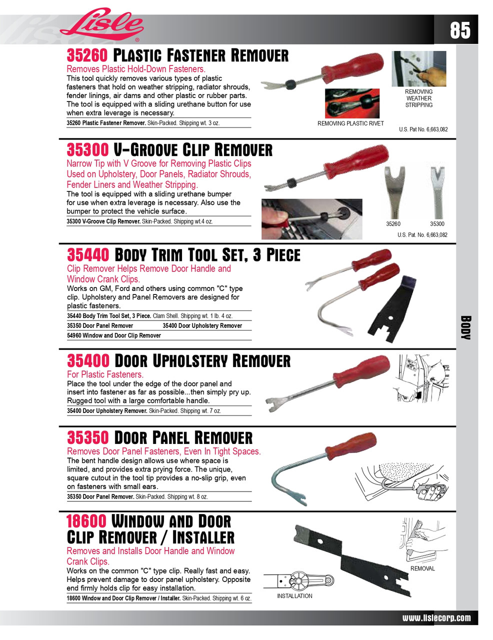 Door & Window Clip Install/Removal Tool   18600