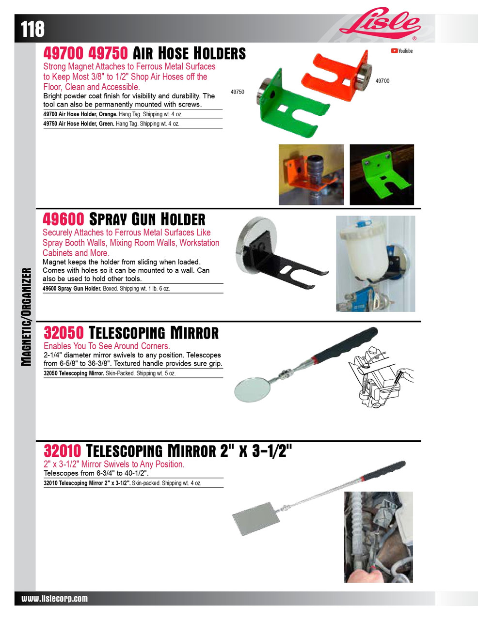 Telescopic Swivel Head Mirror   32050