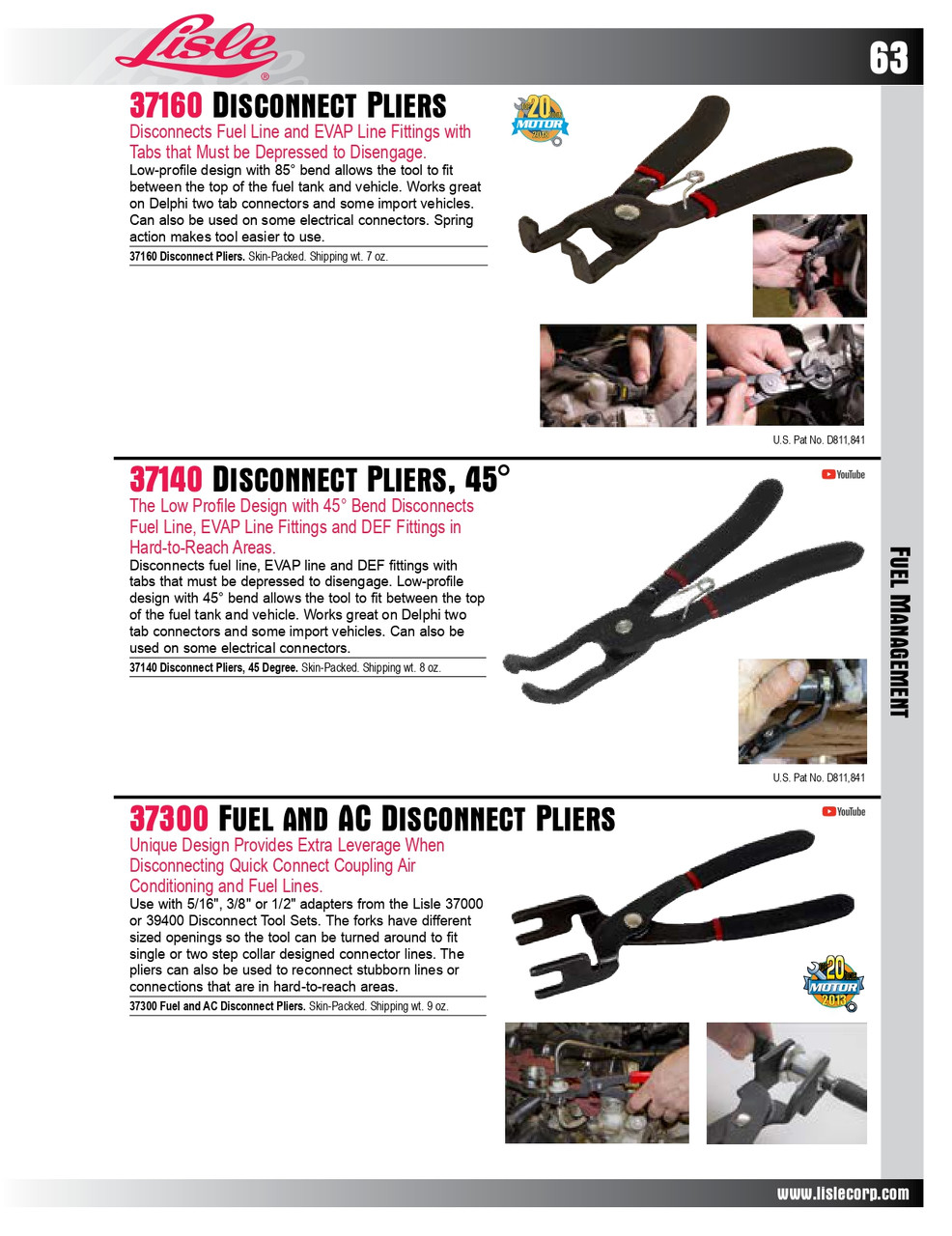 Fuel & EVAP Line Disconnect Pliers   37160