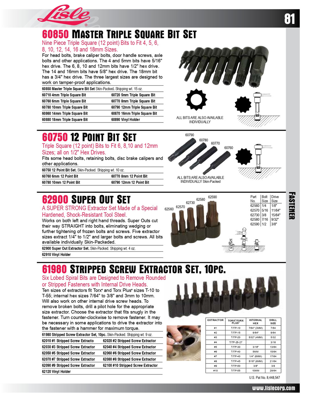 Stripped Screw Extractor #10   62100