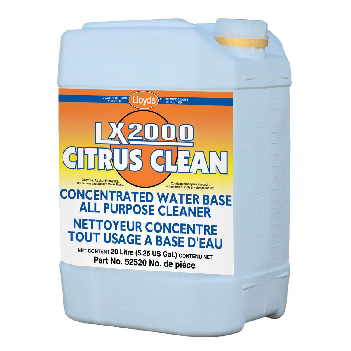 LX2000 Water Soluble Citrus Cleaning Concentrate 20L Jug  52520