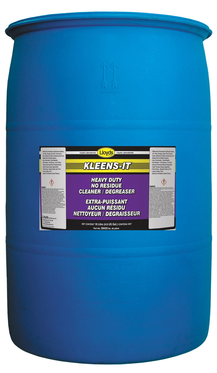 Kleens-It Industrial No Residue Cleaner/Degreaser 205L Drum  59445