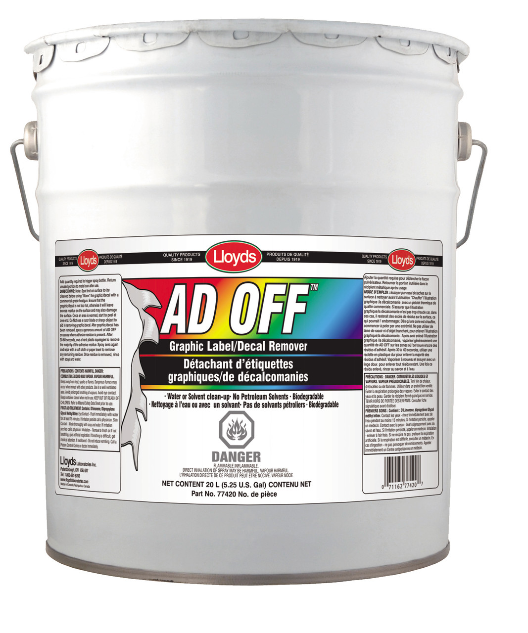 Ad Off Sticker Remover Fluid 20L Pail  77403