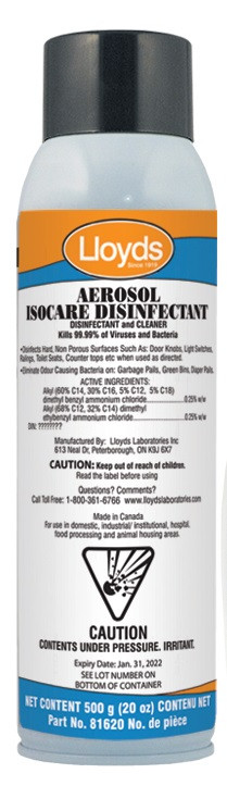 Isocare Fast RTU Disinfectant  500g Aerosol  81620