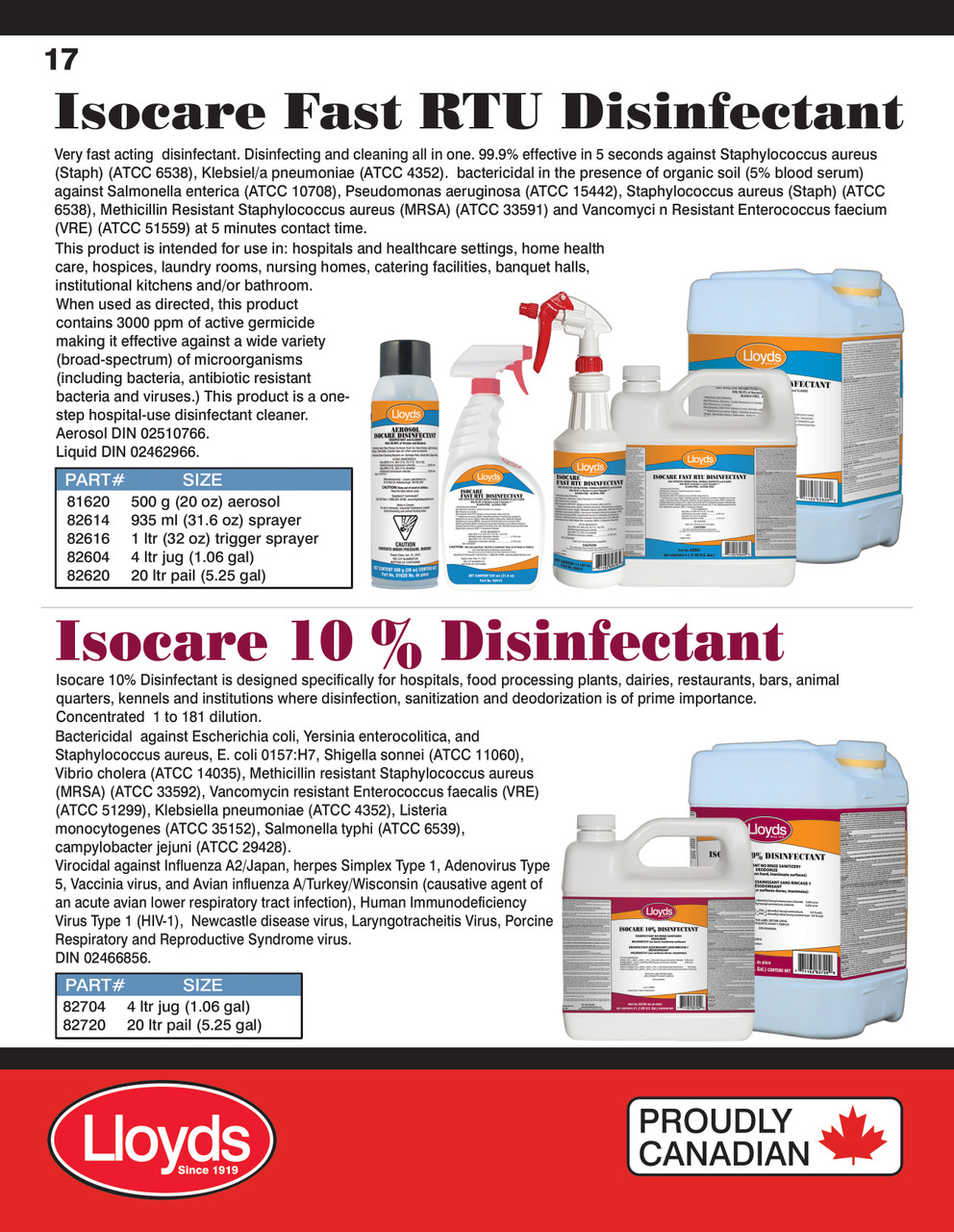 Isocare Fast RTU Disinfectant  935ml Trigger Spray Bottle  82614