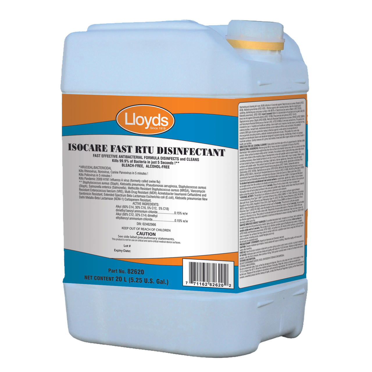 Isocare Fast RTU Disinfectant 20L Jug  82620