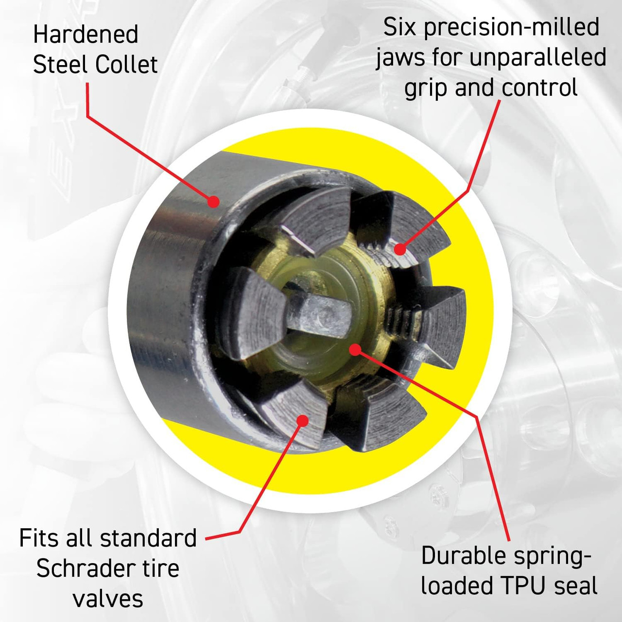 LockNFlate® 6-Jaw Premium Locking Air Chuck (Open)   LNL65001
