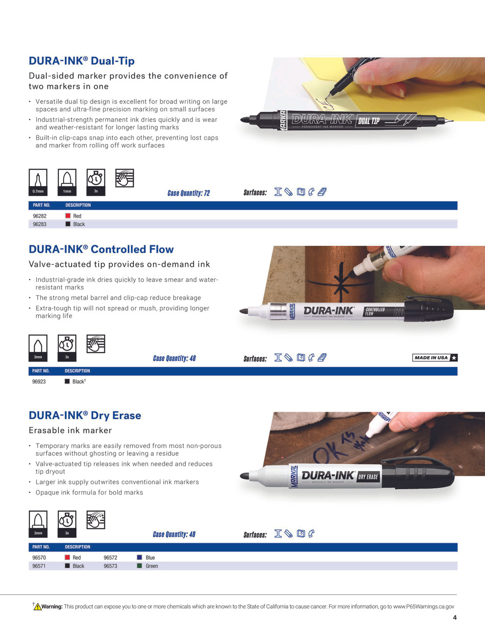 12 Pc. DURA-INK® Dry Erase Marker - Green   96573