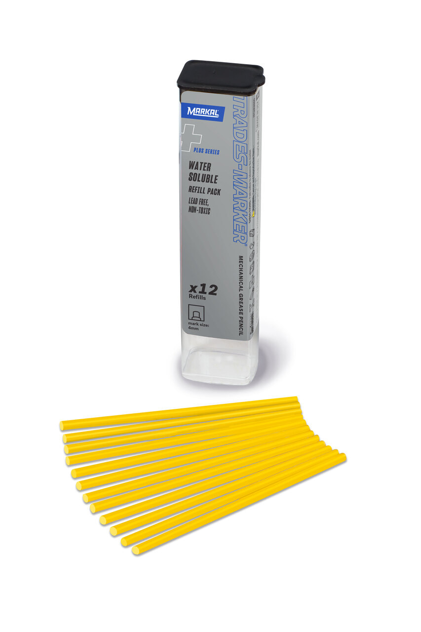 12 Pc. Trades-Marker®+ Water Soluble Refill Pack - Yellow   96181
