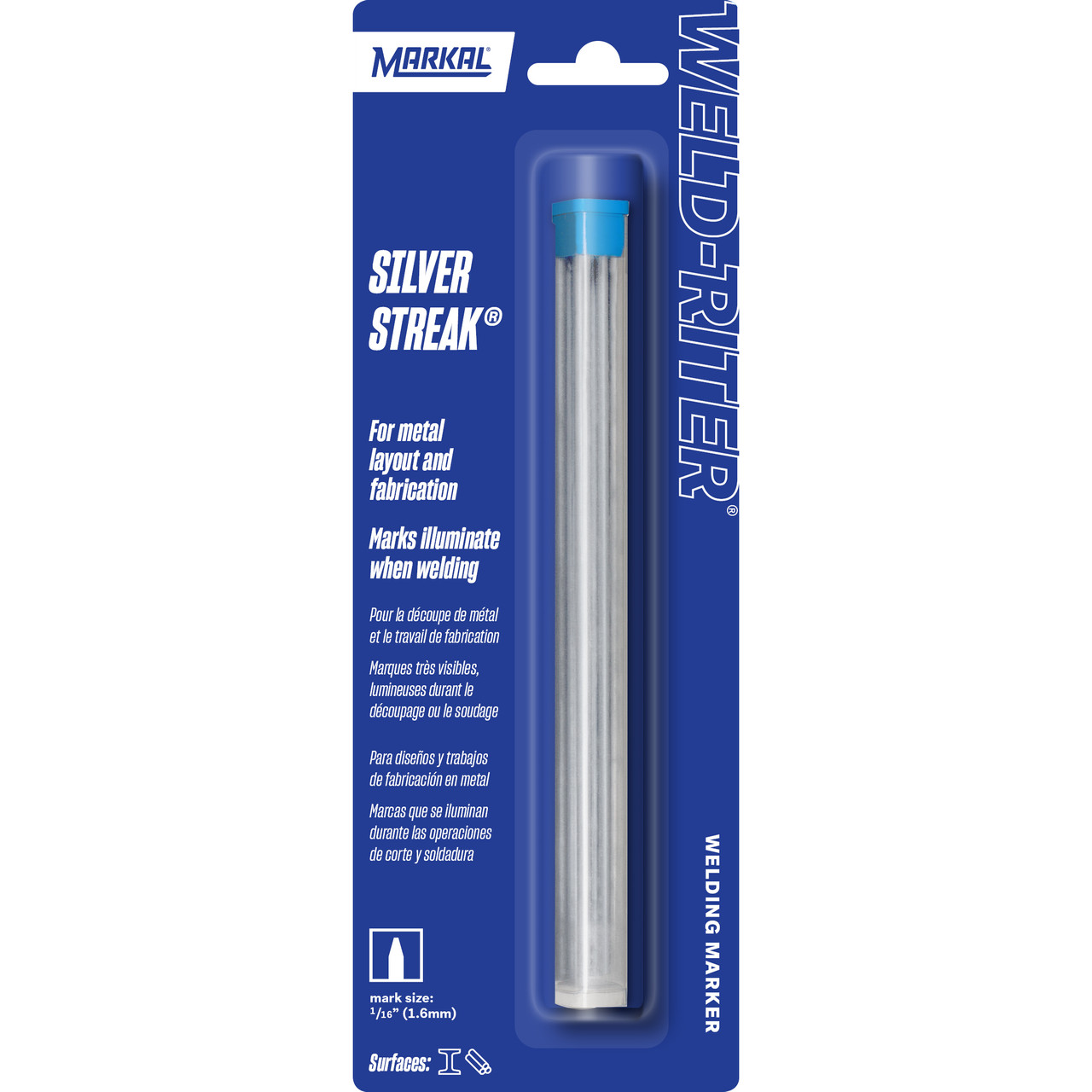 6 Pk. Silver-Streak® Round Reflective Lead Refills - Silver   96007